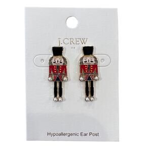 NWT J. Crew Toy Soldier Christmas Earrings